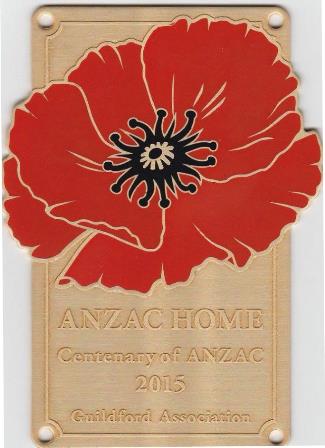 Poppy Plaque for Anzacs